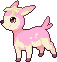 Pixel art of a blinking Deerling that changes between its differently coloured coats by starfruut.